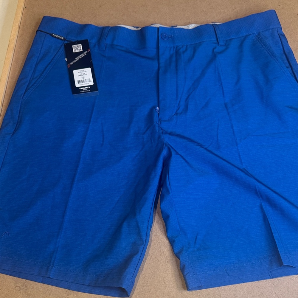 Head Men's Vibrant Blue Flat Front Shorts